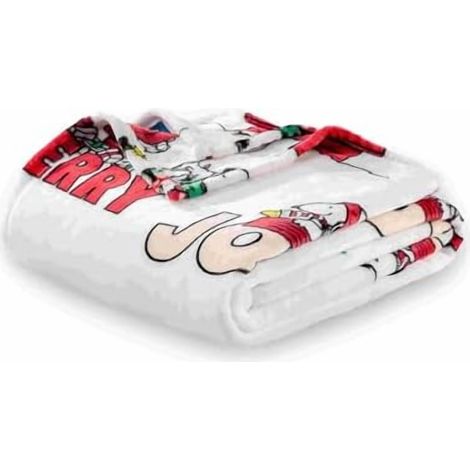 Couverture En Peluche - Tissu VelvetLoft - Motif Personnage Snoopy - Usage Intérieur - 152 cm x 229 cm - 1 Pièce (1/4)