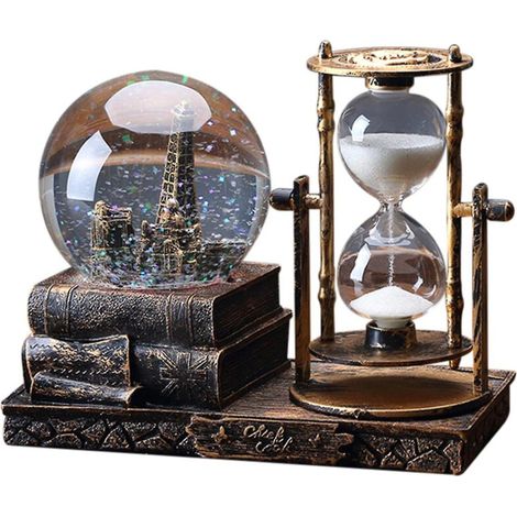 Retro 2-in-1 Kristall-Sanduhr mit Licht und Musik, ideal für Büro, Kleiderschrank oder Wohnzimmer. (1/5)