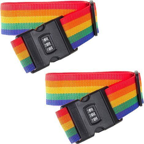 Lot de 2 sangles de sécurité verrouillables pour valises (1/3)