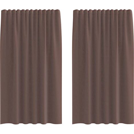 Maison Exclusive - Tende in Voile con Linguetta 2 pz Marrone