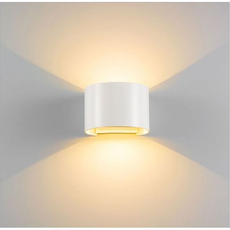 Applique Murale Led 12W Blanc Lampe Murale D'Intérieur Applique Murale Aluminium Moderne Pour Salon, Chambre À Coucher, Blanc Chaud (1/5)