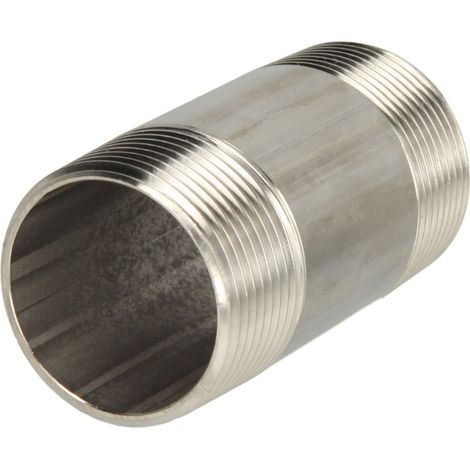 ES Rohrdoppelnippel/Langnippel - konisches Gewinde Edelstahl V4A, AG, Typ 23,  2 Zoll x 40 mm (1/3)