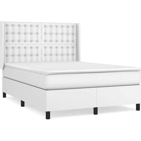 Maison Exclusive - Boxspringbett mit Matratze Weiß 140x200 cm Kun