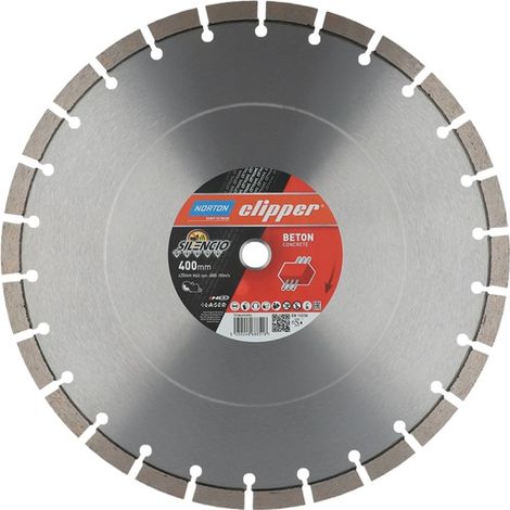 NORTON CLIPPER Diamanttrennscheibe Extreme Silencio Ø 400 mmfür Trennschleifer 4800 min-¹ Segmenthöhe 15 mm (1/2)