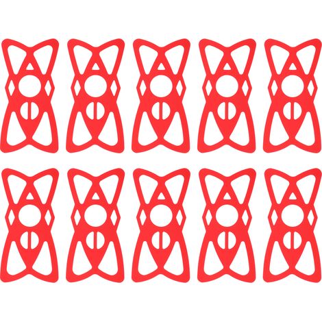 10 pièces Support Téléphone Vélo Moto, Attache Silicone Guidon Porte-Téléphone pour VTT et Route Rouge (1/5)
