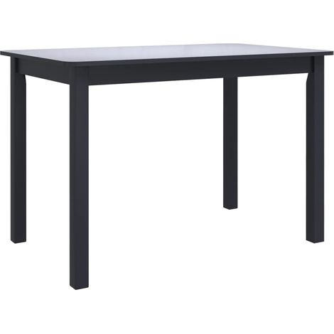 Maison Exclusive - Esstisch Schwarz 114x71x75 cm Gummiholz Massiv