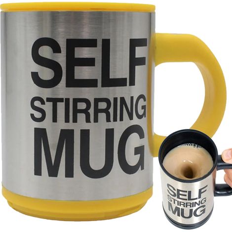 Mug isotherme à brassage automatique pour café/thé, jaune, 350 ml (1/5)