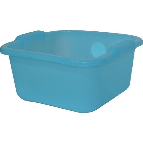 Bacinella bucato lavanderia quadrata in politilene blu 16 litri 38x38x16 cm