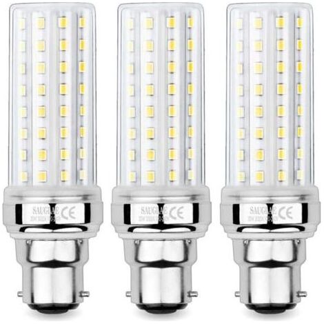 Ampoules de Maïs LED 20W, Équivalent 150W Ampoule Incandescente, 2300LM, 3000K Blanc Chaud, Ampoules à B22 Baïonnette, 3 Pièces NPTERBL (1/4)