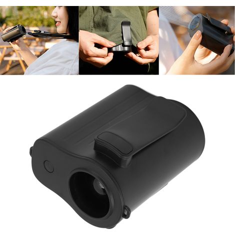 Ventilateur Clip de Taille Portable à Batterie 4000mAh - Noir (1/5)