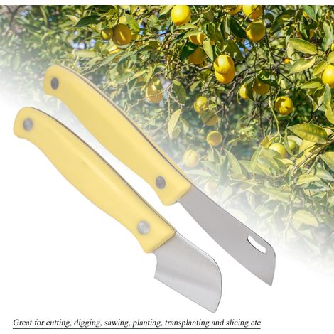 Lot de 2 greffoirs en acier haute teneur en carbone pour semis et arbres fruitiers, outil de jardinage professionnel (1/5)