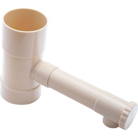Collecteur d'eau de pluie de 80 mm - PVC couleur sable - Longueur du tuyau : 19 cm - Compatible avec les systèmes standards - Installation facile (1/5)