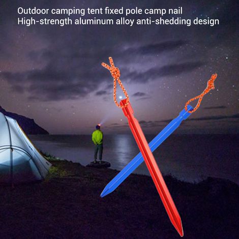 Zeltnägel-Set mit Erdnägeln, winddichtem Seil und Zelthammer für Campingzelte (1/5)