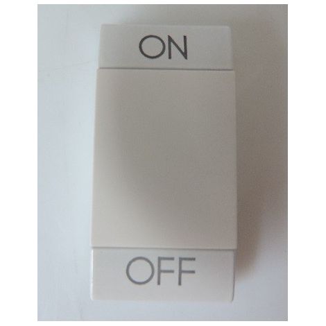 Manette symbole ON et OFF 1 module - blanc Livinglight BTICINO N4911AGN