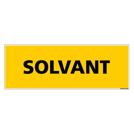 Panneau de Signalisation danger SOLVANT (C0219) - Adhésif - 210 x 75 mm