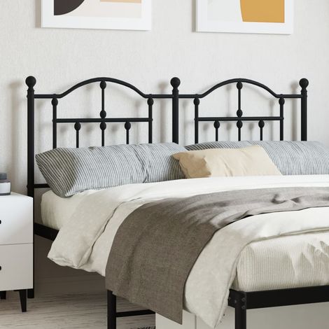 Tête de lit métal noir 135cm (1/5)