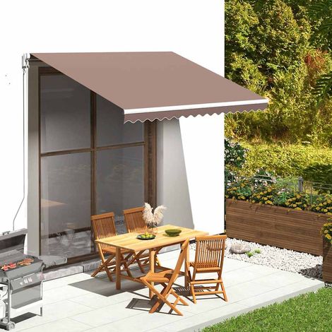 vidaXL Tessuto di Ricambio per Tenda da Sole Marrone 350x250 cm Poliestere