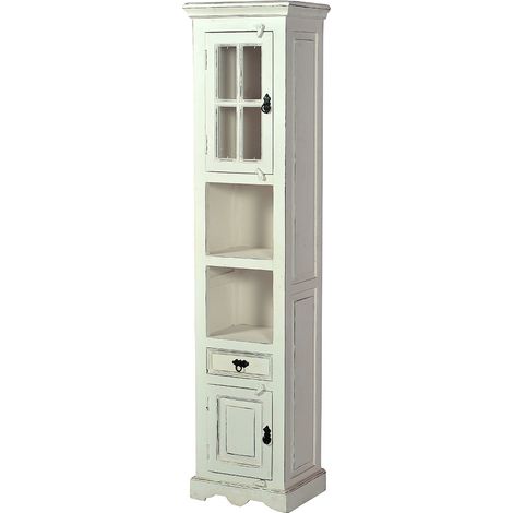 Colonne de salle de bain style campagne blanc antique Trocadero