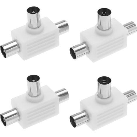 2 Voies Séparateur d'antenne Adaptateur Coaxial TV RF Mâle à Femelle Séparateur de Câble Connecteur pour Antenne TV Multi-Box VCR PVR DVR (1/5)