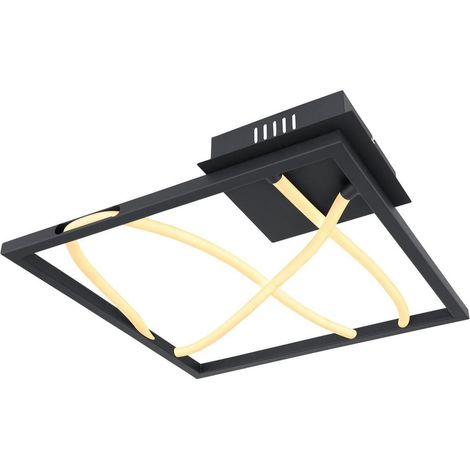 Plafonnier semi-encastré à LED intégré en métal 4x LED 3000K (1/2)