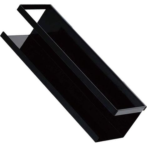 Étagère magnétique avec aimant puissant, design stable et minimaliste, pour réfrigérateur et cuisine, type B, noire (1/5)