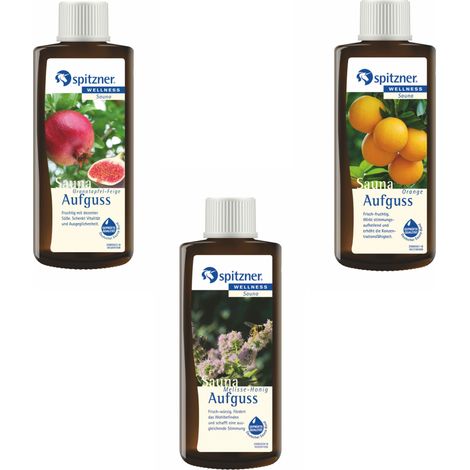 Spitzner Vorteilspack 3er Granatapfel Melisse Orange Saunaduft je 190 ml