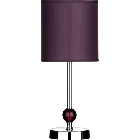 Premier Housewares Purple Acrylic Ball Table Lamp with EU Plug