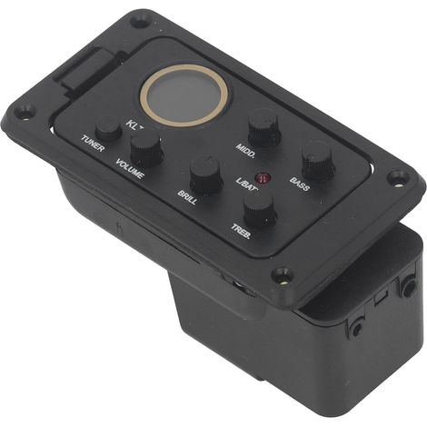 Égaliseur 4 bandes, préampli, amplificateur, accordeur, micro piézo, égaliseur pour guitare acoustique avec écran LCD (1/5)