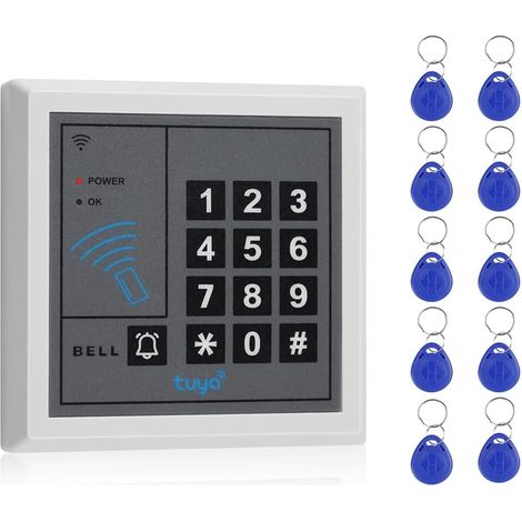 Contrôle d'accès à distance Clavier tactile utilisateurs, prend en charge la sortie/entrée WG26 bits + porte-clés RFID, adapté pour les systèmes de contrôle d'accès (1/5)