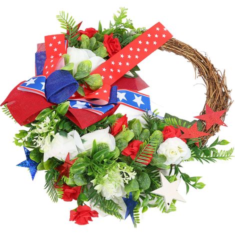 Couronne de fête nationale américaine pour décoration de porte ou cheminée (1/5)