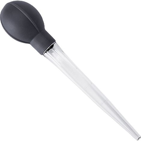 Pipette compte-gouttes large avec graduation, contrôle précis du liquide, tube transparent, embout en silicone souple, conception amovible, idéale pour la cuisine, la pâtisserie et la cuisine. (1/5)