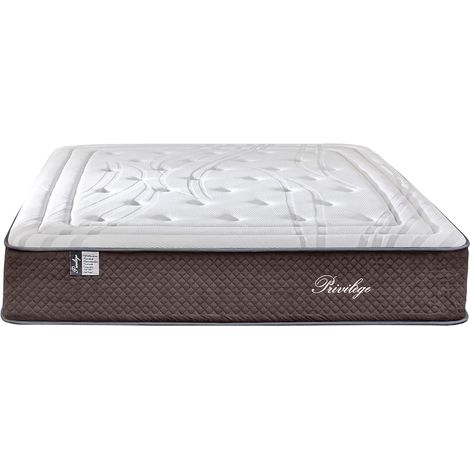 Matelas Hybride 30 cm PRIVILÈGE 2x80x200 cm - Blanc (1/5)