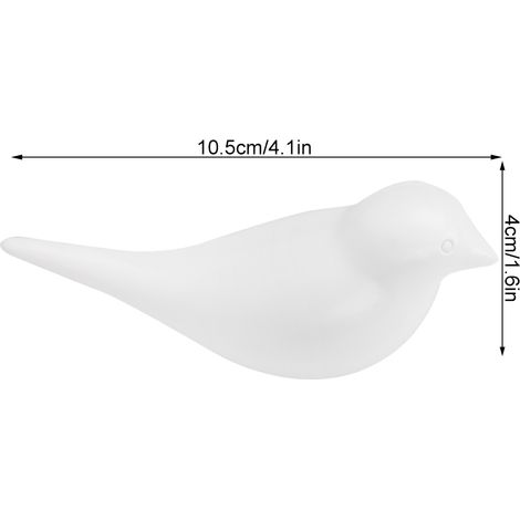 Dekorativer, wandmontierter Schlüsselhalter in Vogelform aus umweltfreundlichem Harz – Weiß – Maße: 10,5 x 4 x 4 cm (1/5)