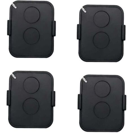 Confezione da 4 telecomandi, XU, telecomando per cancello a 2 canali 433 MHz con codice rolling sicuro, compatibile con ricevitori automatizzati -