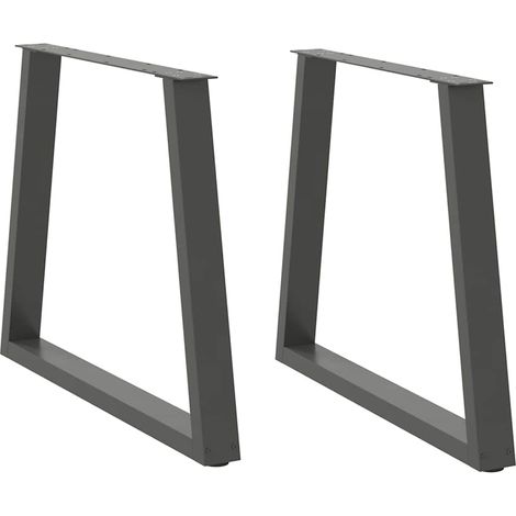 Esstisch Beine V-Form 2 Stück Anthrazit 70x(72-73,3) cm Stahl