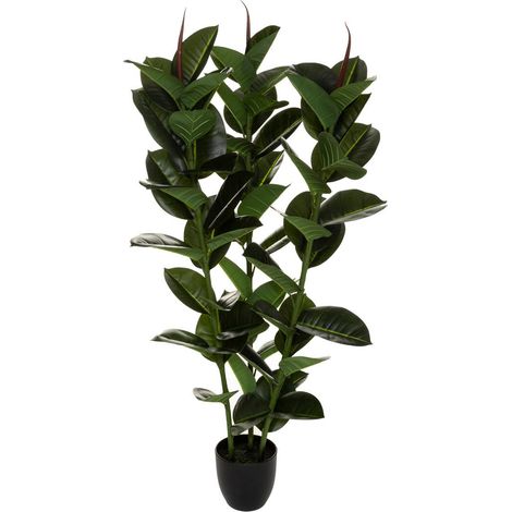 Ficus robusta artificiale h120 cm verde - Atmosphera créateur d'intérieur