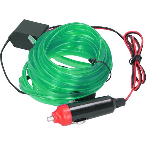 5m/16,4ft Bande LED Auto Allume-Cigare Éclairage d'Ambiance Lumineux Intérieur Voiture DC 12V Vert (1/5)