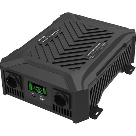 Onduleur, sortie de puissance de 1200W et 2300W, support de double tension, 12V 24V à 220V UE (1/2)