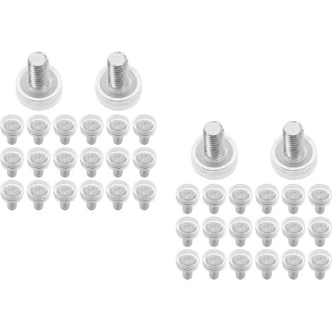 Juego de 40 almohadillas ajustables con fijación mediante tornillos para patas de mesas y sillas, alfombrillas antideslizantes, protectores para patas de muebles (M8) (1/5)