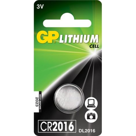 Pila de botón de litio GP Battery 3V CR2016 (blíster de 1 unidad) (1/2)