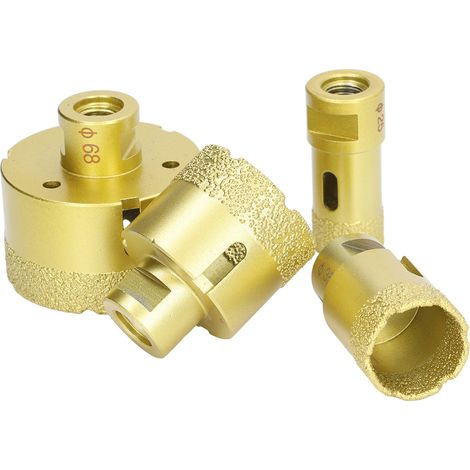 Kit de scies trépan diamantées M14 25 35 50 68mm, forets à carotter brasés pour verre, céramique, granit (1/5)