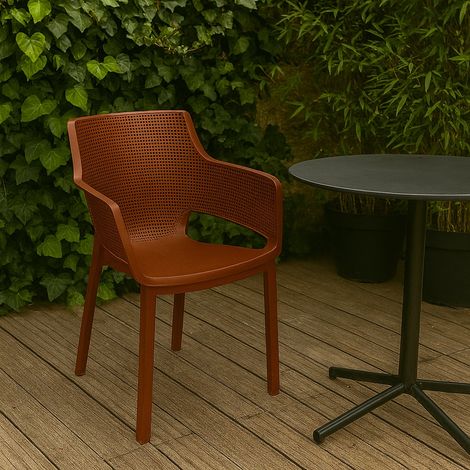 Keter SEDIA ELISA 54X61XH79CM ROSSO TERRA IN RESINA (1/3)