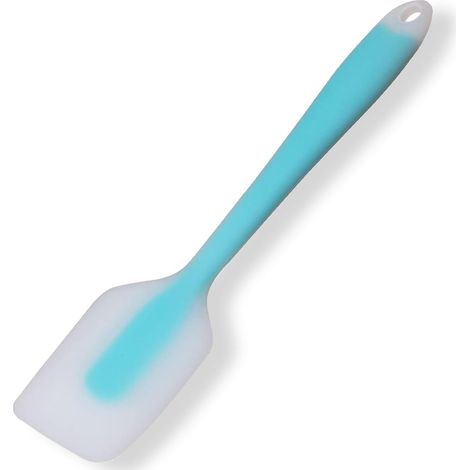 Spatule en Silicone Résistante à la Chaleur - Flexible, Antiadhésive, Sans Coutures pour la Cuisson et la Pâtisserie, Bleu, S