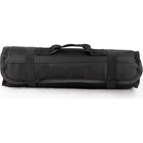 Kochwerkzeugtasche aus Oxford-Gewebe, tragbare Gabeltasche mit Griff für kulinarische Reisen, schwarz. (1/5)