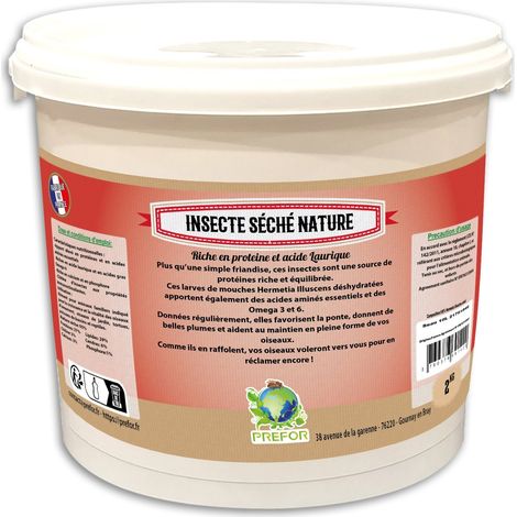 Complément alimentaire larves Soufflées 10 Litres Hermetia Illucens