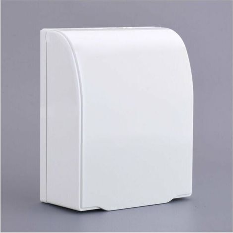 Copripresa trasparente e sicuro per bambini, scatola di derivazione impermeabile, scatola per presa impermeabile, adatta per prese da bagno, impedisce agli schizzi d'acqua di entrare nella presa (bian (1/3)