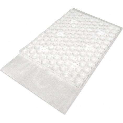 Tapis de gravier avec toile anti-mauvaises herbes en PEHD blanc