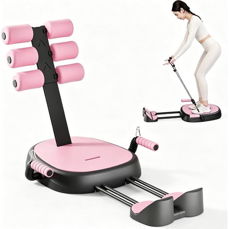 Appareil de Pilates multifonction pour la maison avec appareil d'entraînement pour abdominaux, rebond automatique et corde de serrage (1/5)
