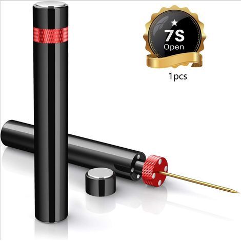 Tire-bouchon à pression d'air 7S – Ouvre bouteille vin en 7 secondes – Matériau ABS et acier inoxydable – Léger et portable 45g – Accessoire sommelier