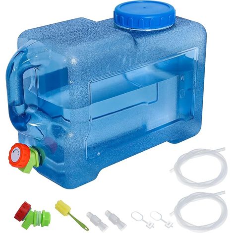 Bidon d'eau de 12 l robinet, réservoir d'eau de camping poignées, réservoir d'eau, distributeur d'eau, bidon d'eau potable portable les voyages en plein air, la randonnée, la caravane,